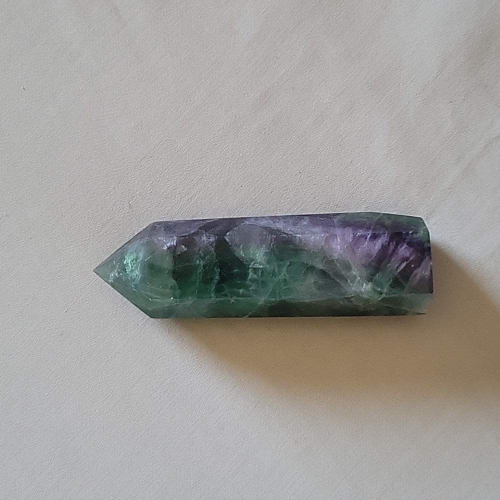 Rainbow fluorite tower